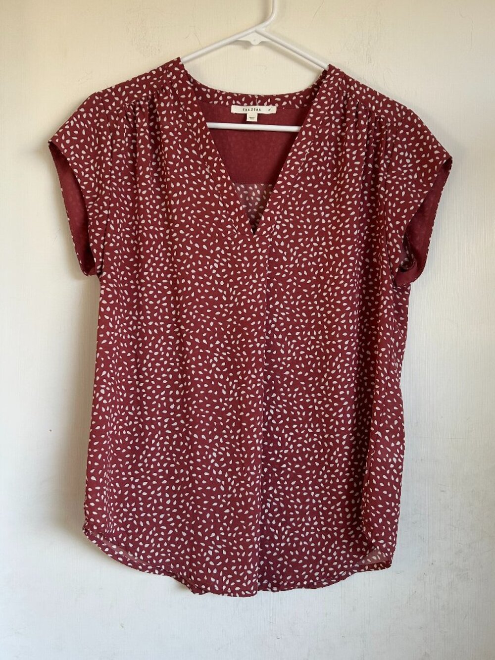 Fun 2 Fun - Red and White Polka Dot Short Sleeve Top